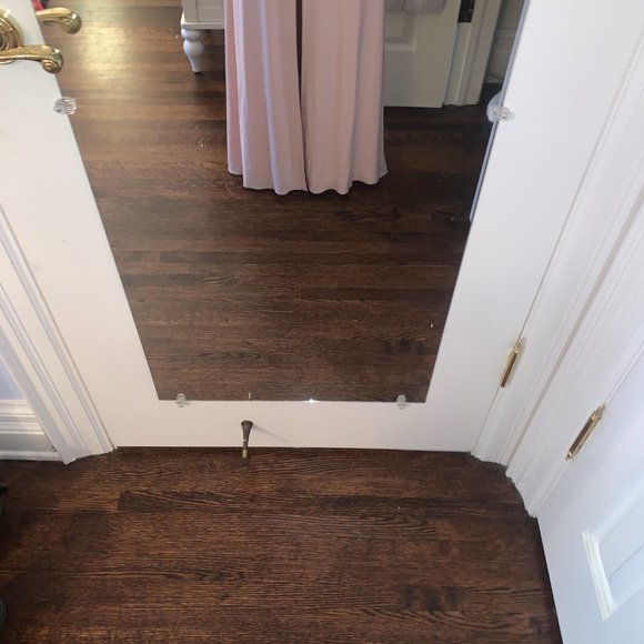 Xscape Off-The-Shoulder Floor Length Blush Gown - Picture 9 of 10